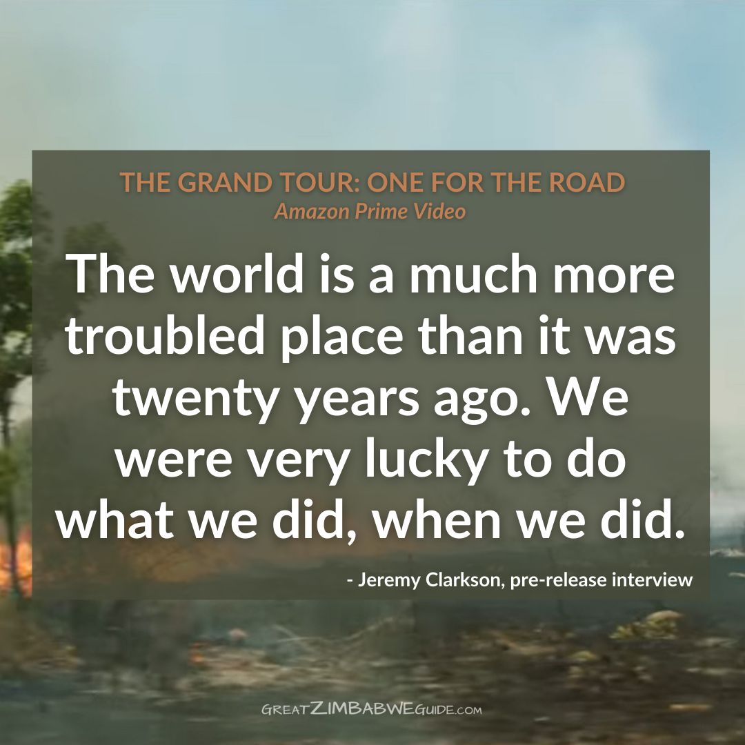 Grand Tour One for the road quotes Zimbabwe Clarkson 2